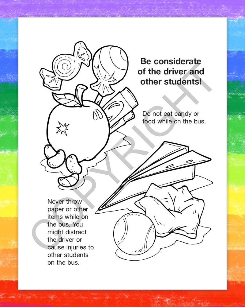 ZoCo - Practice School Bus Safety - Coloring & Activity Books