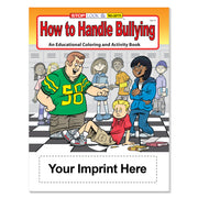 Custom bullying prevention coloring books with organization imprint