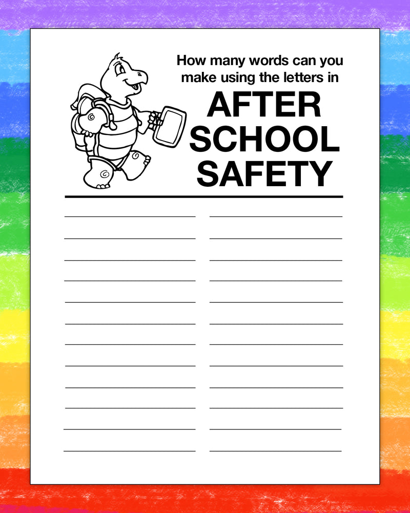 ZoCo - After School Safety - Coloring & Activity Books