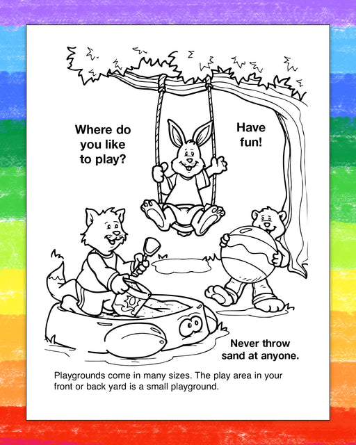 ZoCo - Play It Safe on the Playground - Coloring & Activity Books