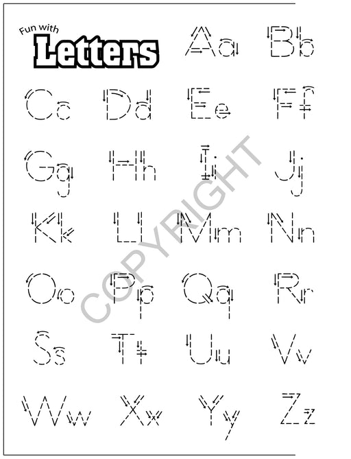 Fun with Letters Kid's Educational Coloring & Activity Books