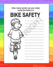 ZoCo - Practice Bike Safety - Coloring & Activity Books