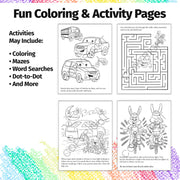 Traffic Safety Awareness coloring book inside pages
