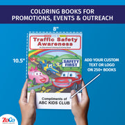 Traffic Safety Awareness educational coloring book for children