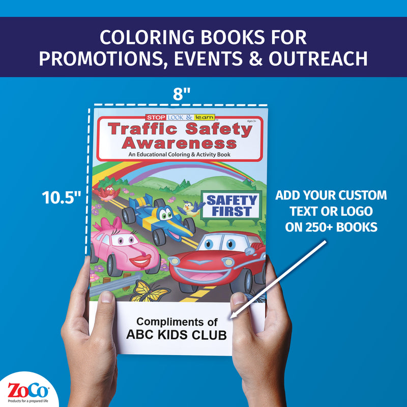 Traffic Safety Awareness educational coloring book for children