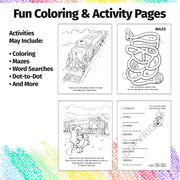 Train and railroad crossing safety coloring book for children - inside activity and coloring pages