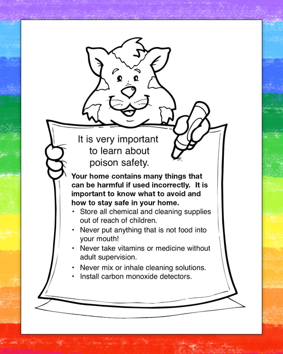 ZoCo - Play It Safe with Poison Prevention - Coloring & Activity Books