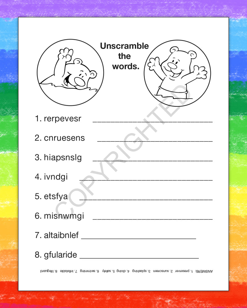 ZoCo - Pool Safety - Coloring & Activity Books