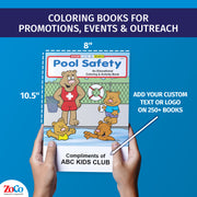 Custom pool safety coloring book for community programs