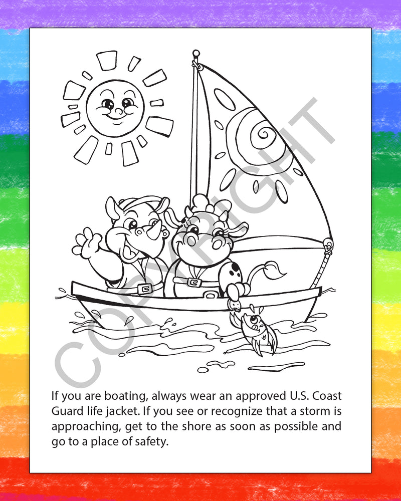 ZoCo - Pool and Water Safety - Coloring & Activity Books