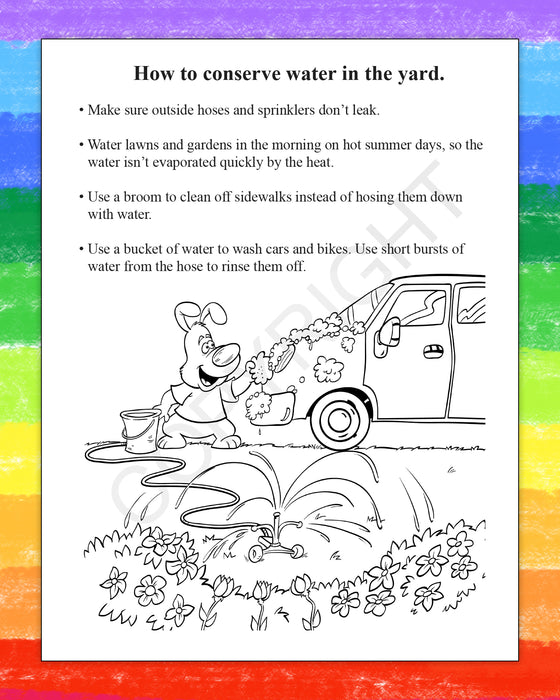 ZoCo - Learn About Water Conservation - Coloring & Activity Books