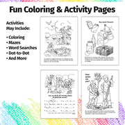 Environmental coloring book for kids with educational games and activities