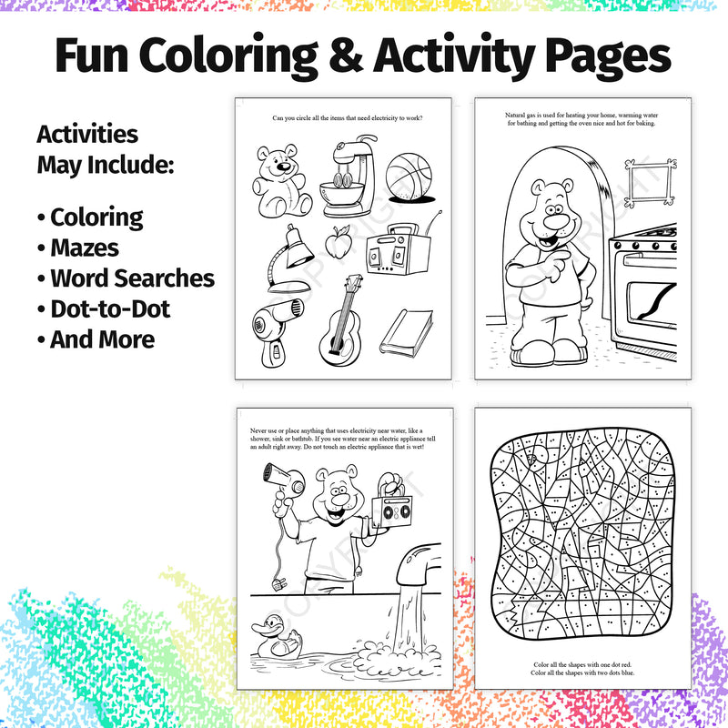 Emergency preparedness coloring book for kids with disaster safety activities