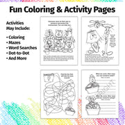 Inside pages of Saving Energy and Water kids coloring and activity book