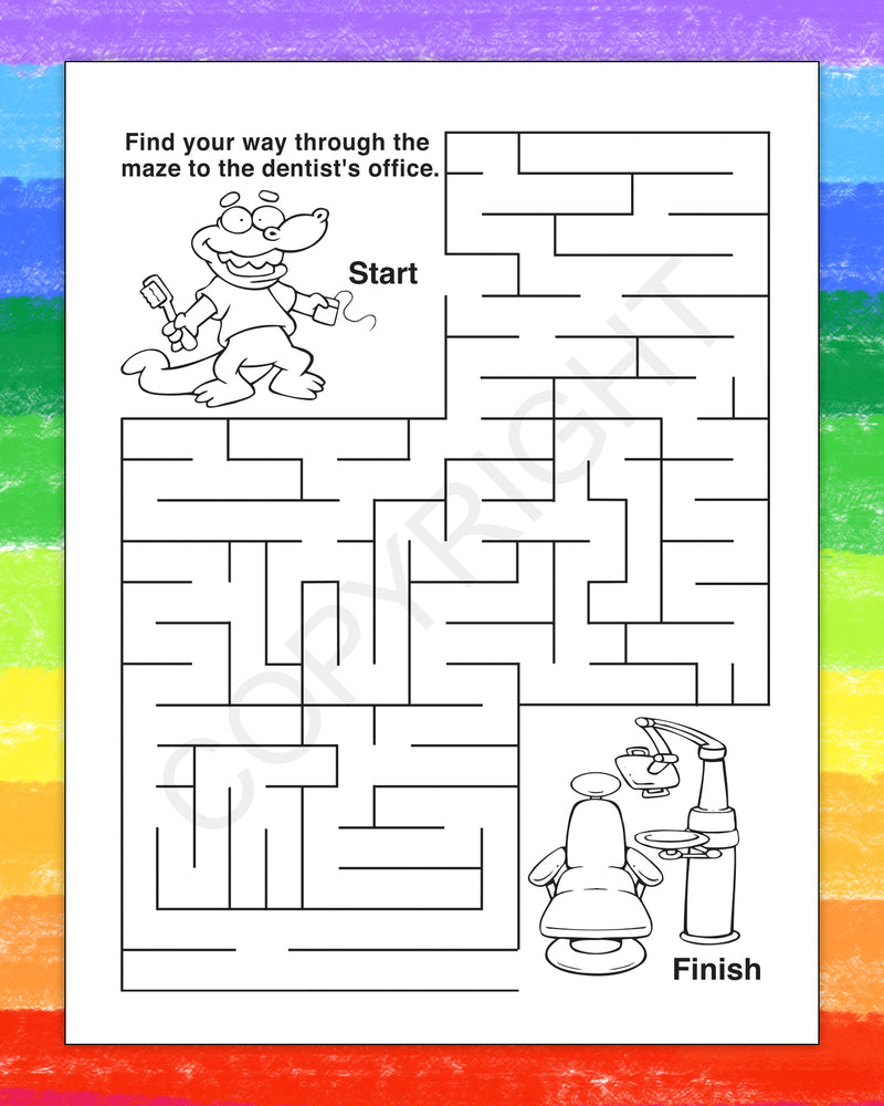 ZoCo - Dentist Office Supplies - Custom Coloring Books