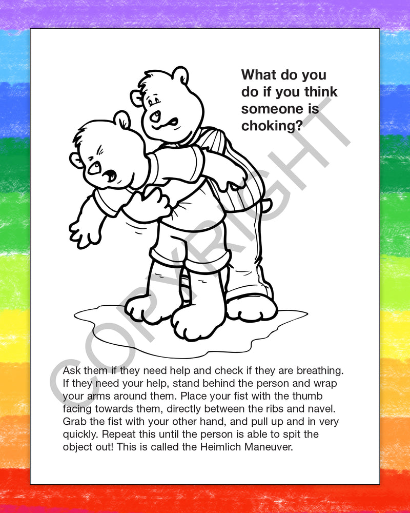 ZoCo  - Know Your Emergency First Aid - Coloring & Activity Books