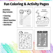 Urgent care coloring and activity book inside educational pages for children