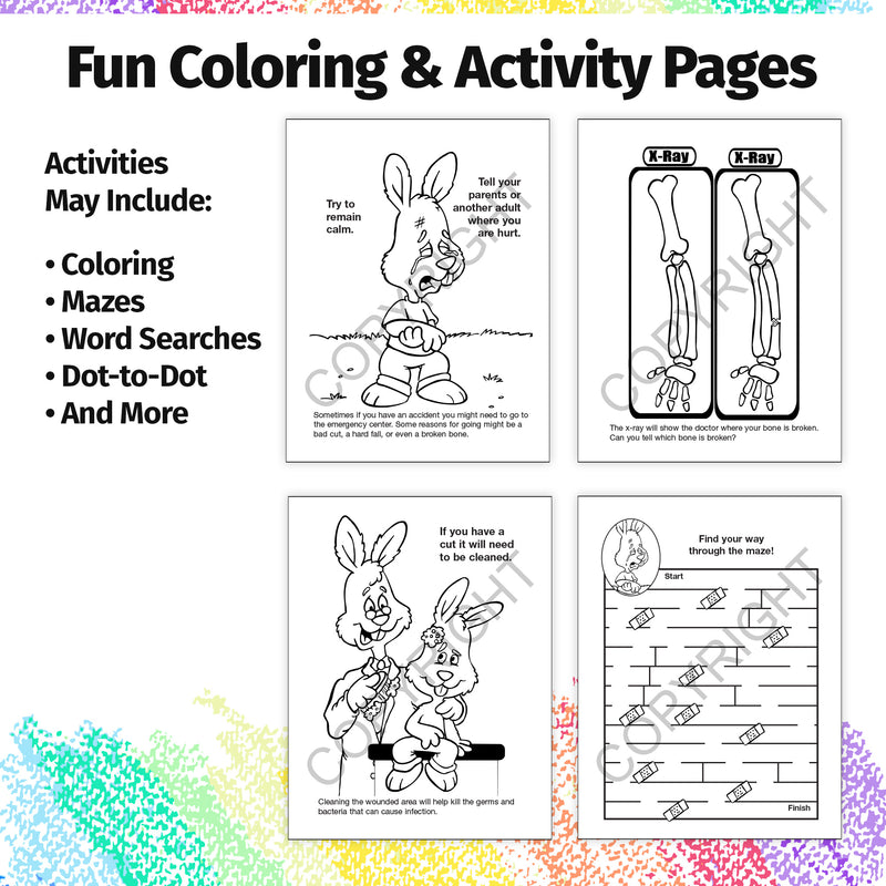 EMTs Help Save Lives educational coloring book inside pages
