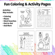 Doctor’s office coloring and activity book inside educational pages for children