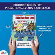 Custom EMT coloring books for kids with imprint on 250+ books