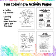 Asthma education coloring and activity book inside pages for children