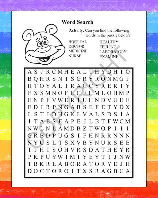 ZoCo - A Beary Special Hospital Kid's Coloring & Activity Books