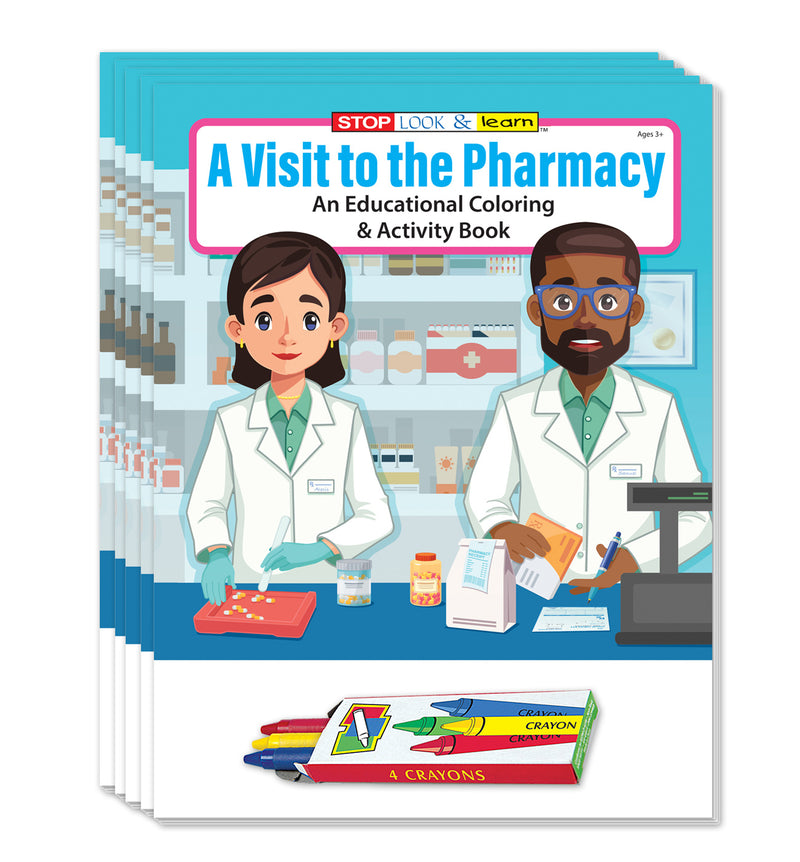 A Visit to The Pharmacy - Kids Coloring & Activity Books - 8" x 10.5"