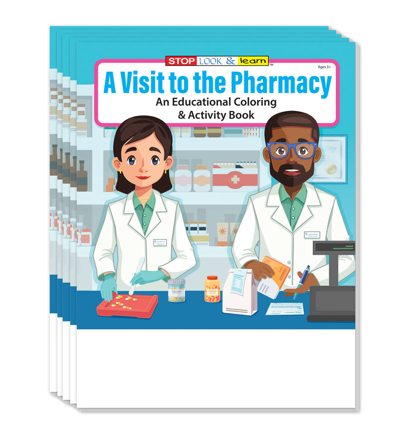 A Visit to The Pharmacy - Kids Coloring & Activity Books - 8" x 10.5"