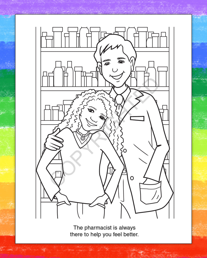 ZoCo - A Trip to The Pharmacy Kid's Educational Coloring & Activity Books