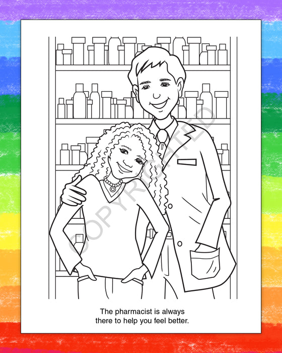 ZoCo - A Trip to The Pharmacy Kid's Educational Coloring & Activity Books