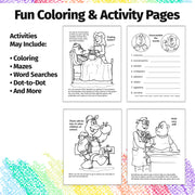 Immunization coloring and activity book inside educational pages for children