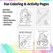 Kids coloring book about welcoming a new baby