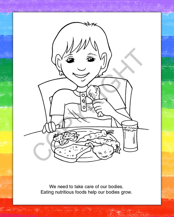 ZoCo - Let's Practice Good Nutrition - Coloring & Activity Books