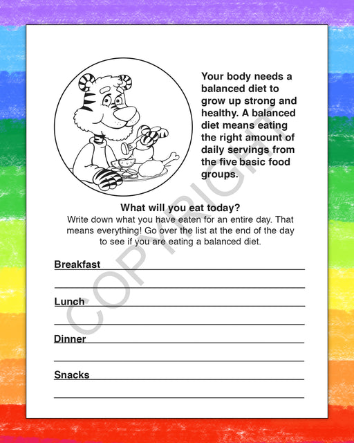 ZoCo - Eat Right, Eat Healthy - Coloring & Activity Books