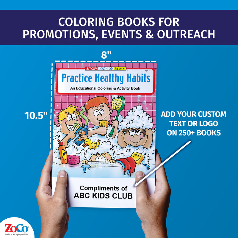 Kids health coloring and activity book teaching cleanliness and hygiene