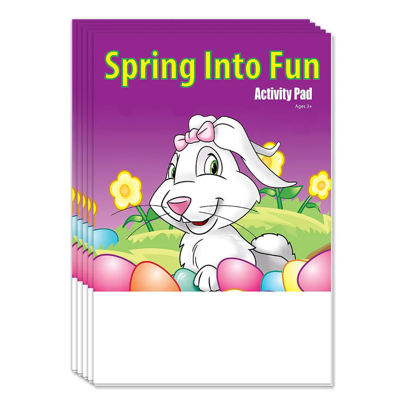 Spring Into Fun - Kids Mini Activity Pads - 5.25" x 7.75" (Min.Qty 50)
