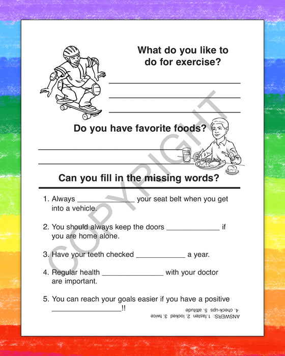 ZOCO - A Guide to Health and Safety Kid's Coloring & Activity Books
