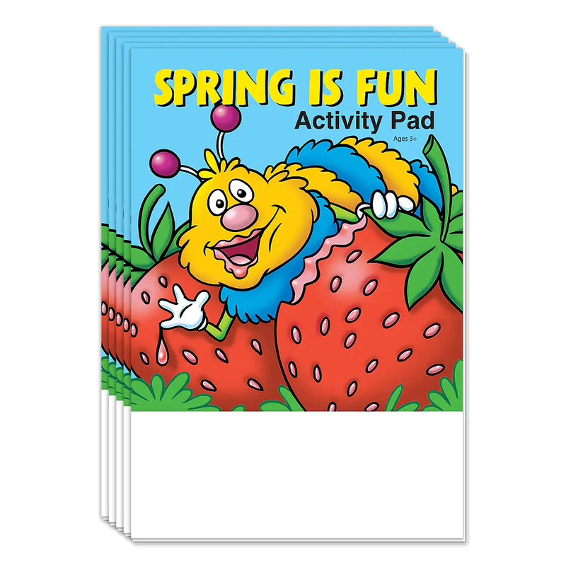 Spring is Fun - Kids Mini Activity Pads - 5.25" x 7.75" (Min.Qty 50)