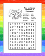 Kids puzzle page inside Days of Fun activity pad