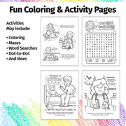 Inside pages of Mindfulness Matters kids coloring and activity book