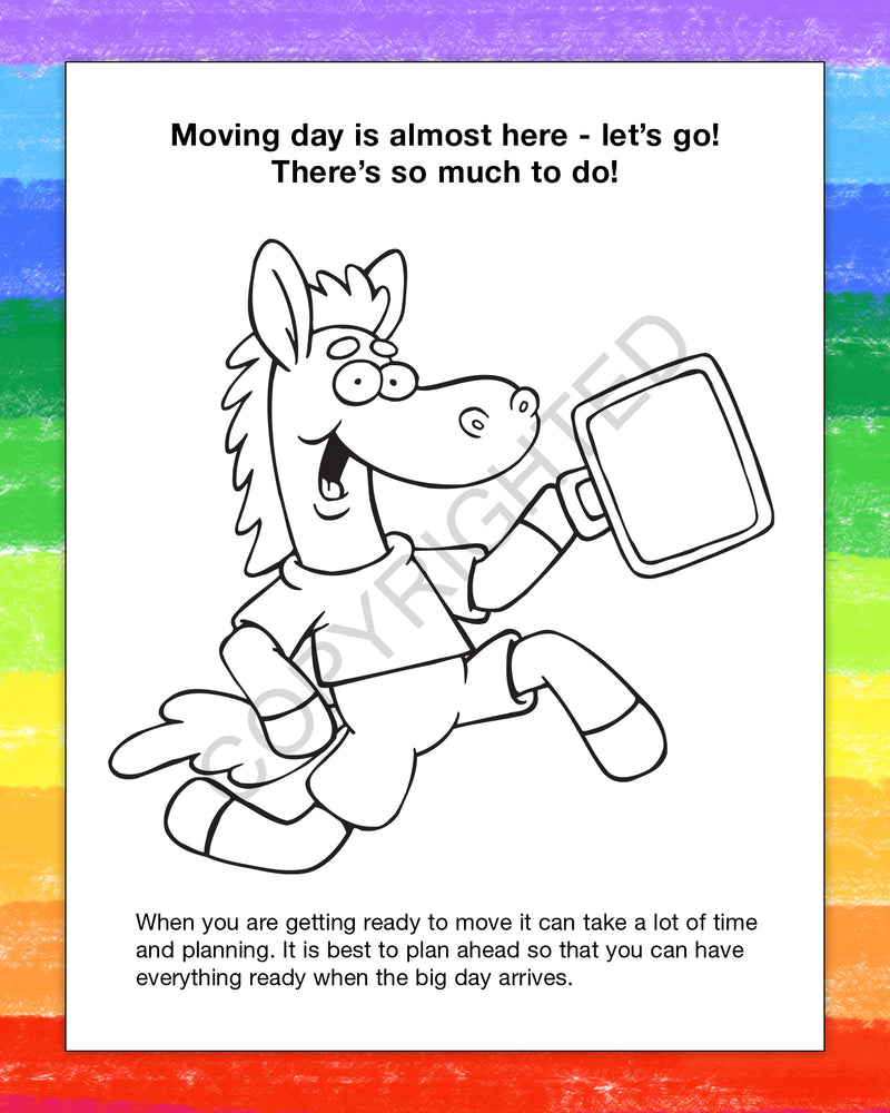 Realtor Promotional Product - When I Move - Coloring Books - Add Your Imprint - by ZoCo Products