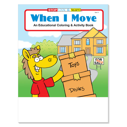 When I Move coloring and activity book for kids about moving to a new home