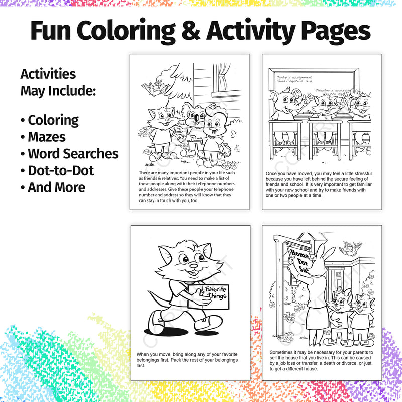 New Home Custom Coloring Books for Kids - Bulk Packs