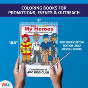 My Heroes kids coloring book featuring firefighters police officers and paramedics