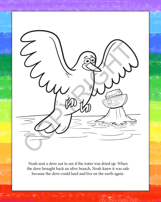 25 Noah's Ark & 25 Bible Stories - Kid's Coloring & Activity Books