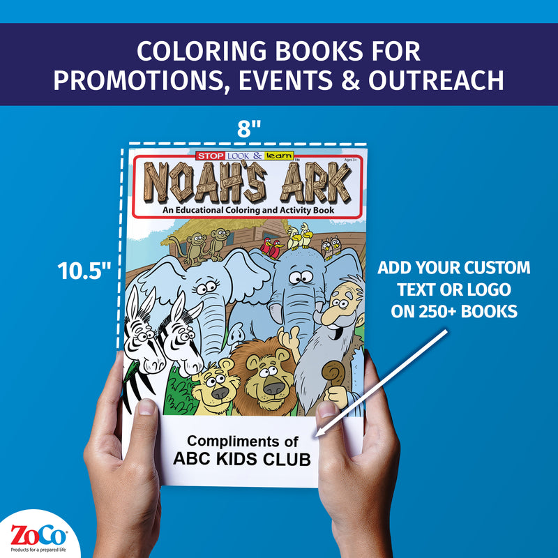 Christian coloring book for kids featuring the story of Noah’s Ark