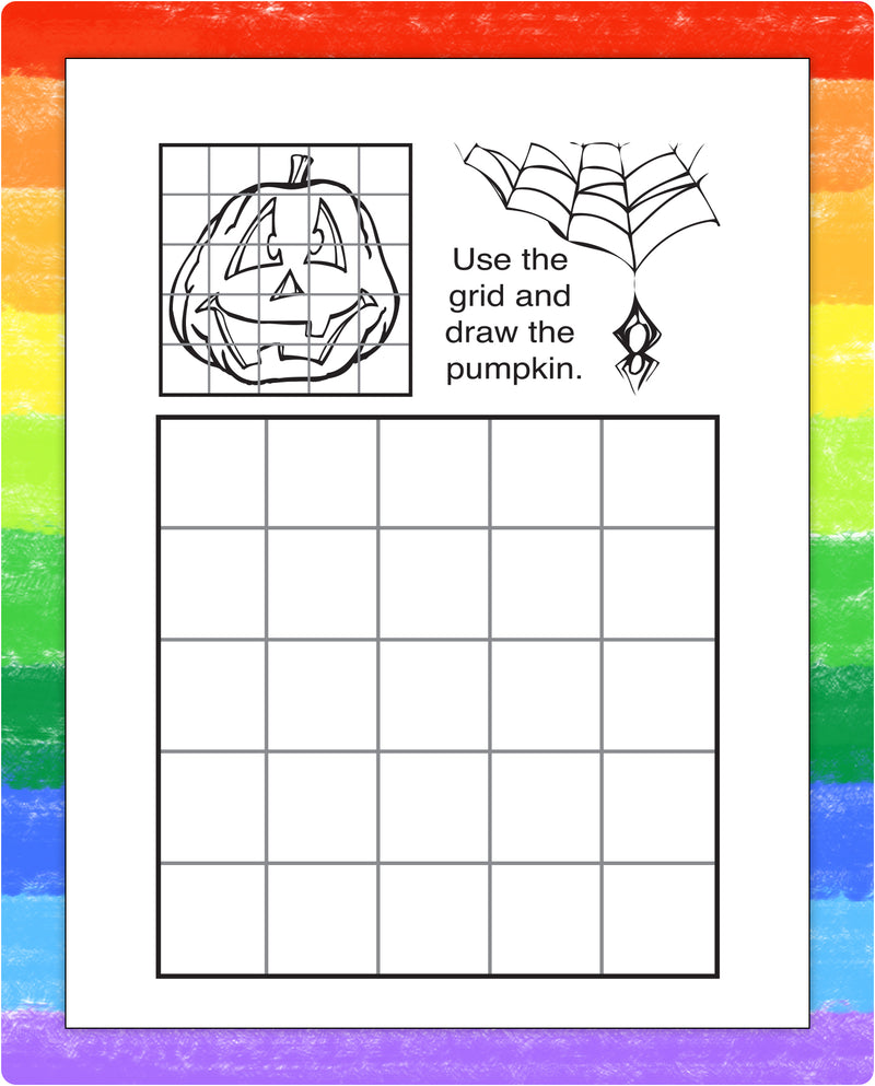 Halloween puzzle page inside kids mini activity pad