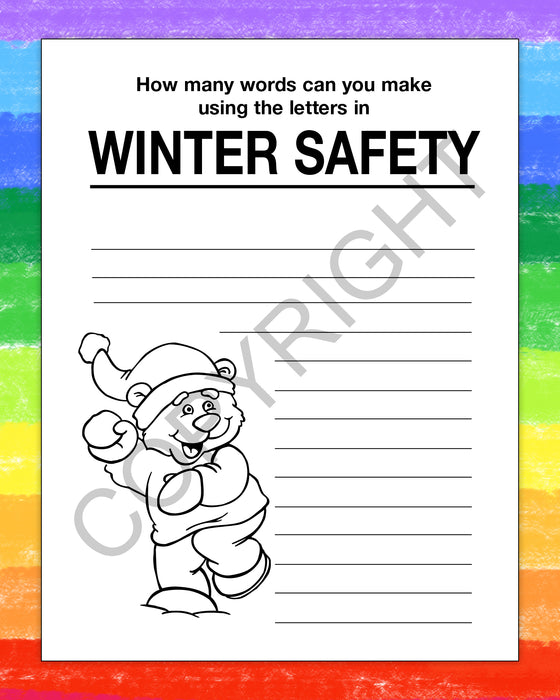 ZoCo - Make Winter and Holidays Safe - Coloring & Activity Books