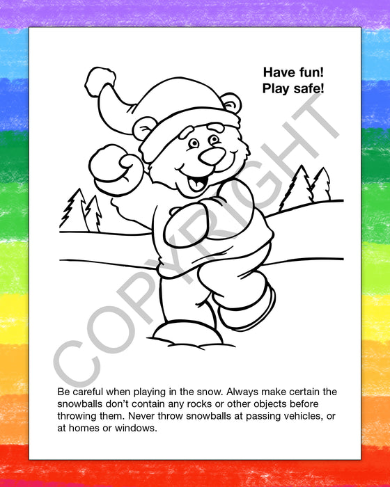 ZoCo - Make Winter and Holidays Safe - Coloring & Activity Books