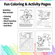 Holiday safety coloring activity pages teaching kids safe winter habits